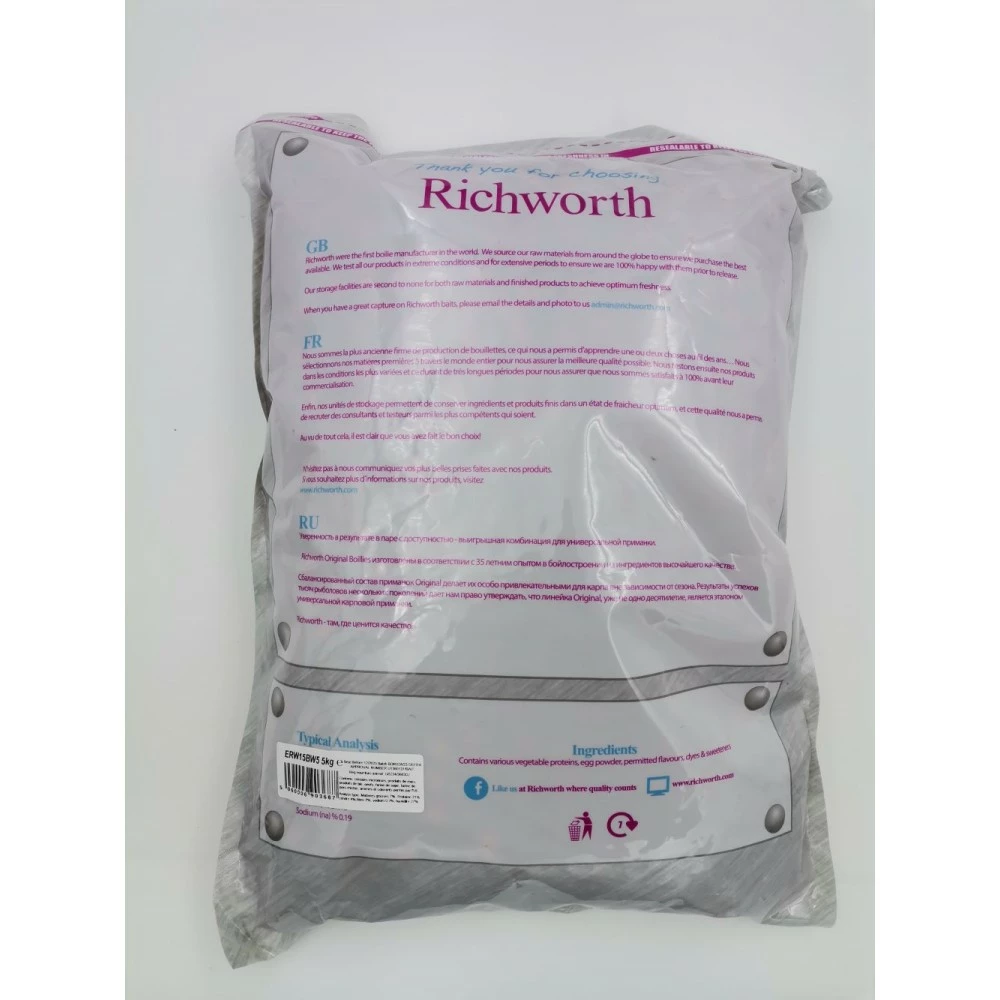 Bouillettes Richworth 20kg Bloodworm 20mm 5kg Ver De Vase Pack X4 4 Bouillettes Richworth 20kg Bloodworm 20mm 5kg Ver De Vase Pack X4 – Image 2