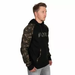 Sweat Fox Black & Camo Raglan Hoody -Fox Magasin sweat fox black camo raglan hoody 2